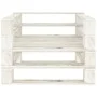 Sillón de jardín de palets de madera blanco de vidaXL, Bancos de jardín - Ref: Foro24-49332, Precio: 57,93 €, Descuento: %