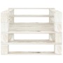 White wooden pallet garden armchair by vidaXL, garden benches - Ref: Foro24-49332, Price: 71,47 €, Discount: %