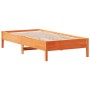 Estructura de cama madera maciza de pino marrón cera 90x190 cm de vidaXL, Camas y somieres - Ref: Foro24-842729, Precio: 86,4...