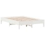 Estructura de cama madera maciza de pino blanco 140x200 cm de vidaXL, Camas y somieres - Ref: Foro24-842699, Precio: 123,12 €...