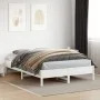 Estructura de cama madera maciza de pino blanco 140x200 cm de vidaXL, Camas y somieres - Ref: Foro24-842699, Precio: 109,76 €...