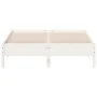 Estructura de cama madera maciza de pino blanco 140x200 cm de vidaXL, Camas y somieres - Ref: Foro24-842699, Precio: 109,76 €...