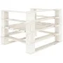 Sillón de jardín de palets de madera blanco de vidaXL, Bancos de jardín - Ref: Foro24-49332, Precio: 57,93 €, Descuento: %