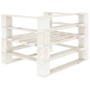 Weißer Gartensessel aus Holzpalette von vidaXL, Gartenbänke - Ref: Foro24-49332, Preis: 71,47 €, Rabatt: %