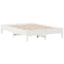 Estructura de cama madera maciza de pino blanco 140x200 cm de vidaXL, Camas y somieres - Ref: Foro24-842699, Precio: 123,12 €...