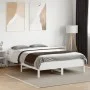 Massiver Bettrahmen aus weißem Kiefernholz, 140 x 190 cm von vidaXL, Betten und Lattenroste - Ref: Foro24-842715, Preis: 107,...