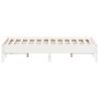 Estructura de cama de madera maciza de pino blanco 140x190 cm de vidaXL, Camas y somieres - Ref: Foro24-842715, Precio: 108,0...