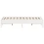 Estructura de cama de madera maciza de pino blanco 140x190 cm de vidaXL, Camas y somieres - Ref: Foro24-842715, Precio: 107,1...