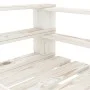 Weißer Gartensessel aus Holzpalette von vidaXL, Gartenbänke - Ref: Foro24-49332, Preis: 71,31 €, Rabatt: %