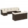 10-piece garden sofa set and brown synthetic rattan cushions by vidaXL, Garden sets - Ref: Foro24-3250172, Price: 651,36 €, D...