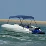 Bimini top with 3 arches blue 183x180x137 cm by vidaXL, Boat storage covers - Ref: Foro24-92365, Price: 139,44 €, Discount: %