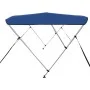 Bimini top with 3 arches blue 183x180x137 cm by vidaXL, Boat storage covers - Ref: Foro24-92365, Price: 139,44 €, Discount: %