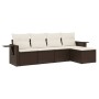 5-piece garden dining set and brown synthetic rattan cushions by vidaXL, Garden sets - Ref: Foro24-3252430, Price: 326,03 €, ...