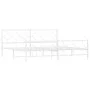 Metallbettgestell mit Kopf- und Fußteil weiß 193x203 cm von vidaXL, Betten und Lattenroste - Ref: Foro24-376299, Preis: 127,8...