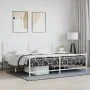 Metallbettgestell mit Kopf- und Fußteil weiß 193x203 cm von vidaXL, Betten und Lattenroste - Ref: Foro24-376299, Preis: 127,8...