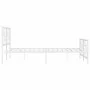 Metallbettgestell mit Kopf- und Fußteil weiß 193x203 cm von vidaXL, Betten und Lattenroste - Ref: Foro24-376299, Preis: 127,8...