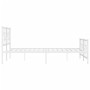 Metallbettgestell mit Kopf- und Fußteil weiß 193x203 cm von vidaXL, Betten und Lattenroste - Ref: Foro24-376299, Preis: 129,6...