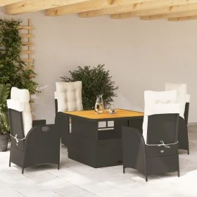 5-piece garden furniture set with black synthetic rattan cushions by vidaXL, Garden sets - Ref: Foro24-3277438, Price: 674,43...