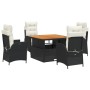 5-piece garden furniture set with black synthetic rattan cushions by vidaXL, Garden sets - Ref: Foro24-3277438, Price: 611,17...