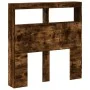 Headboard with LED light smoked oak 100x17x102 cm by vidaXL, Headboards and footboards - Ref: Foro24-839186, Price: 66,74 €, ...