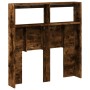 Headboard with LED light smoked oak 100x17x102 cm by vidaXL, Headboards and footboards - Ref: Foro24-839186, Price: 66,72 €, ...