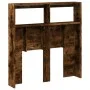 Headboard with LED light smoked oak 100x17x102 cm by vidaXL, Headboards and footboards - Ref: Foro24-839186, Price: 66,74 €, ...