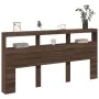 Kopfteil in Eichenbraun mit LED-Licht, 200 x 17 x 102 cm von vidaXL, Kopf- und Fußteile - Ref: Foro24-839223, Preis: 115,00 €...