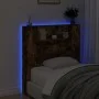 Bettkopfteil mit LED-Licht, geräucherte Eiche, 100 x 16,5 x 103,5 cm von vidaXL, Kopf- und Fußteile - Ref: Foro24-839235, Pre...