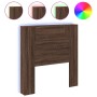 Oak brown headboard with LED light 100x16.5x103.5 cm by vidaXL, Headboards and footboards - Ref: Foro24-839237, Price: 79,52 ...