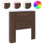 Oak brown headboard with LED light 100x16.5x103.5 cm by vidaXL, Headboards and footboards - Ref: Foro24-839237, Price: 78,29 ...