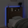 Oak brown headboard with LED light 100x16.5x103.5 cm by vidaXL, Headboards and footboards - Ref: Foro24-839237, Price: 79,52 ...