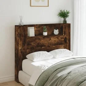 Headboard with LED light smoked oak 120x16.5x103.5 cm by vidaXL, Headboards and footboards - Ref: Foro24-839242, Price: 80,84...