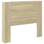 Cabecero de cama con luz LED roble Sonoma 120x16,5x103,5 cm de vidaXL, Cabeceros y pies de cama - Ref: Foro24-839240, Precio:...