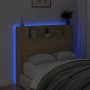 Bettkopfteil mit LED-Licht Sonoma-Eiche 120x16,5x103,5 cm von vidaXL, Kopf- und Fußteile - Ref: Foro24-839240, Preis: 84,12 €...