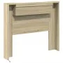 Cabecero de cama con luz LED roble Sonoma 120x16,5x103,5 cm de vidaXL, Cabeceros y pies de cama - Ref: Foro24-839240, Precio:...