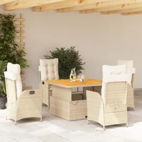 5-piece garden dining set with beige synthetic rattan cushions by vidaXL, Garden sets - Ref: Foro24-3277473, Price: 761,24 €,...