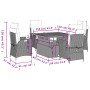 5-teiliges Garten-Essset mit beigen Kissen aus synthetischem Rattan von vidaXL, Gartensets - Ref: Foro24-3277473, Preis: 630,...