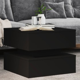 Mesa de centro con luces LED negro 50x50x40 cm de vidaXL, Mesas de centro - Ref: Foro24-839855, Precio: 59,53 €, Descuento: %