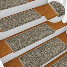 Stair tread mats 15 pcs gray 65x21x4 cm by vidaXL, Stair mats - Ref: Foro24-134575, Price: 100,33 €, Discount: %
