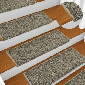 Stair tread mats 15 pcs gray 65x21x4 cm by vidaXL, Stair mats - Ref: Foro24-134575, Price: 97,72 €, Discount: %