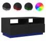 Mesa de centro con luces LED negro 90x49x40 cm de vidaXL, Mesas de centro - Ref: Foro24-839834, Precio: 104,16 €, Descuento: %