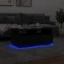Mesa de centro con luces LED negro 90x49x40 cm de vidaXL, Mesas de centro - Ref: Foro24-839834, Precio: 104,16 €, Descuento: %