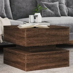 Coffee table with LED lights oak brown 50x50x40 cm by vidaXL, Coffee table - Ref: Foro24-839860, Price: 69,49 €, Discount: %