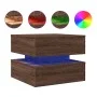 Coffee table with LED lights oak brown 50x50x40 cm by vidaXL, Coffee table - Ref: Foro24-839860, Price: 69,49 €, Discount: %