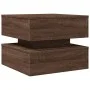 Coffee table with LED lights oak brown 50x50x40 cm by vidaXL, Coffee table - Ref: Foro24-839860, Price: 69,49 €, Discount: %