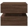 Coffee table with LED lights oak brown 50x50x40 cm by vidaXL, Coffee table - Ref: Foro24-839860, Price: 69,49 €, Discount: %