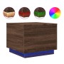 Coffee table with LED lights oak brown 50x50x40 cm by vidaXL, Coffee table - Ref: Foro24-839874, Price: 58,16 €, Discount: %