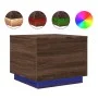 Coffee table with LED lights oak brown 50x50x40 cm by vidaXL, Coffee table - Ref: Foro24-839874, Price: 57,28 €, Discount: %