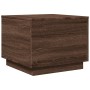 Coffee table with LED lights oak brown 50x50x40 cm by vidaXL, Coffee table - Ref: Foro24-839874, Price: 58,16 €, Discount: %