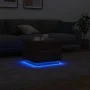 Coffee table with LED lights oak brown 50x50x40 cm by vidaXL, Coffee table - Ref: Foro24-839874, Price: 57,28 €, Discount: %